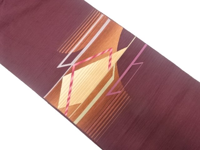 JAPANESE KIMONO / GEOMETRIC PATTERN WEAVING BY TOMIYA ORIMONO NAGOYA O
